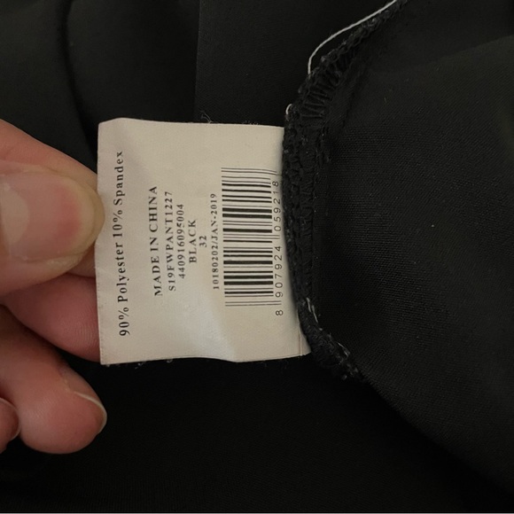 Women Black Work Trousers / Slacks - Mid Rise - Straight Fit - Picture 5 of 7